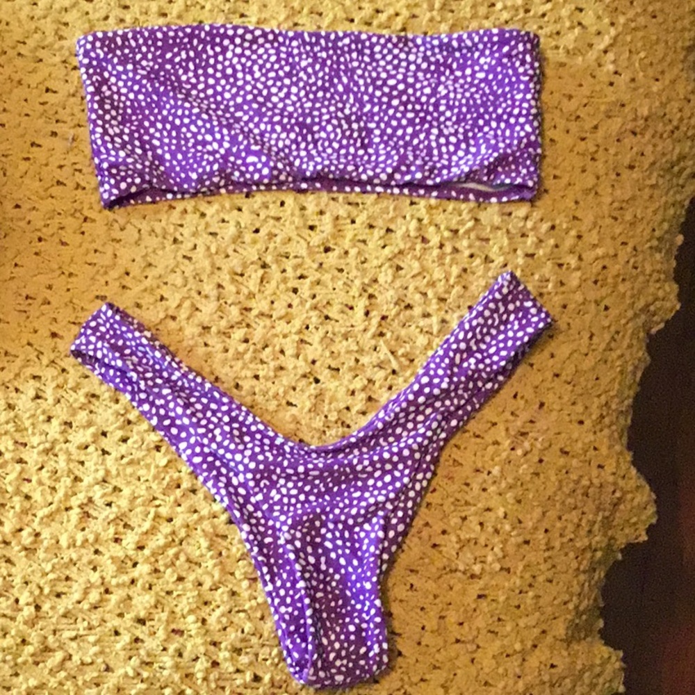 ZAFUL | Purple Polka Dot Bikini Small